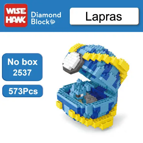 Lapras no box Wisehawk мяч Go Пикачу чармандер еevee Psyduck фигурки конструкторы модель игрушки аниме мультфильм игрушка подарок для детей - Цвет: Lapras no box