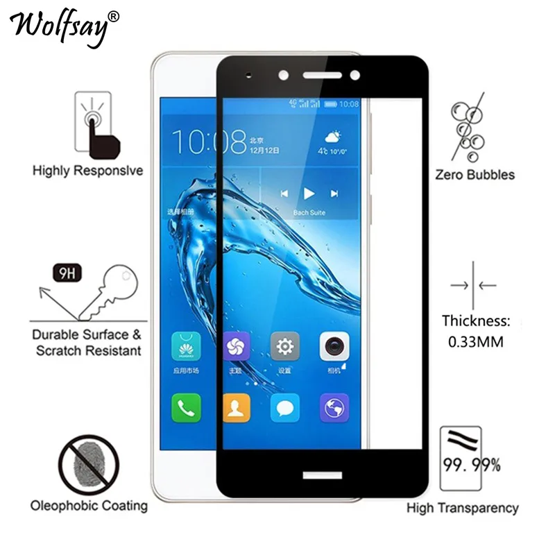 2 шт. Защитная пленка для экрана Huawei Y7 Prime закаленное стекло 2017 Enjoy 7 Plus с полным