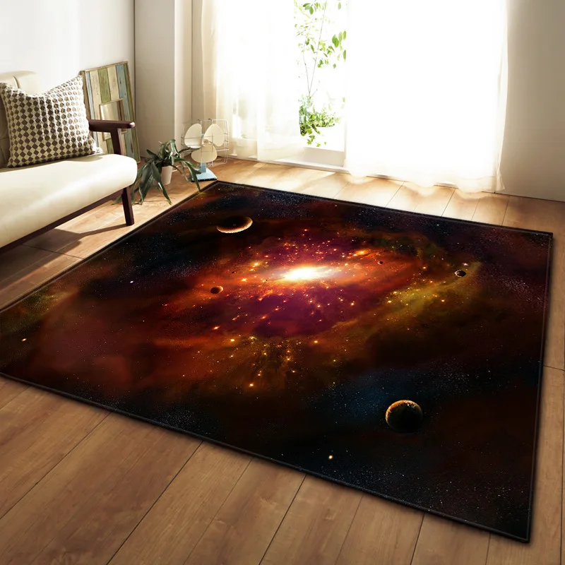 3D ковры Galaxy Space Stars для гостиной спальни коврик украшения чайного столика мягкий