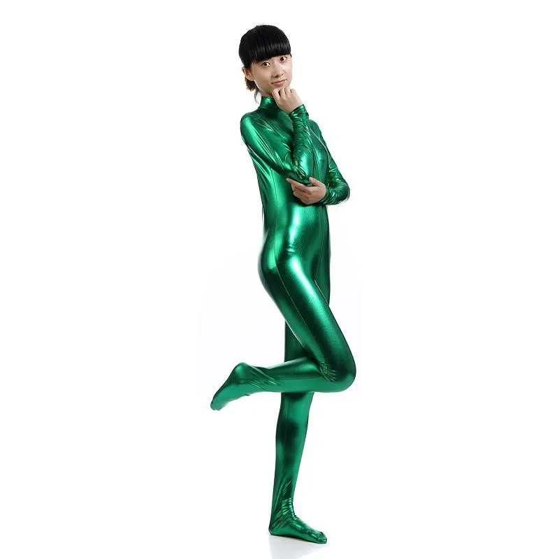 Unitard черный облегающий комбинезон с длинными рукавами лайкра Золотая водолазка металлик Zentai боди блестящие металлические Вечерние боди сценический костюм