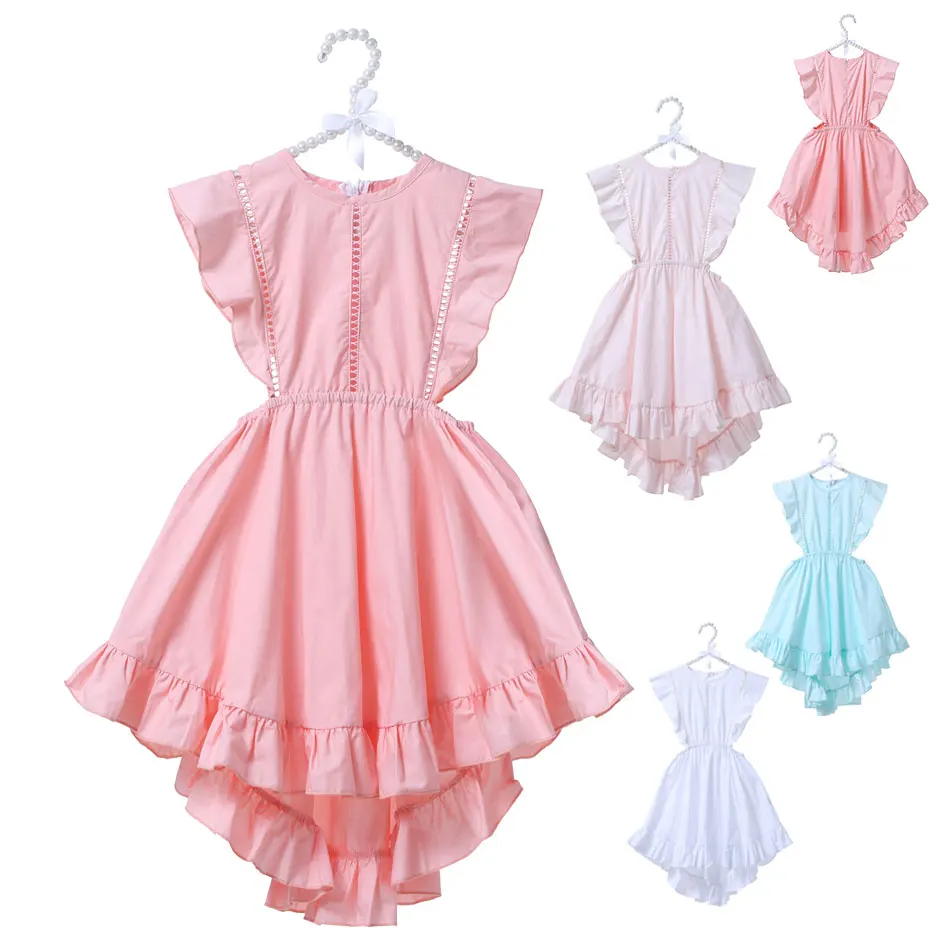 Хлопковое платье для девочек праздничное без рукавов Одежда младенцев одежда