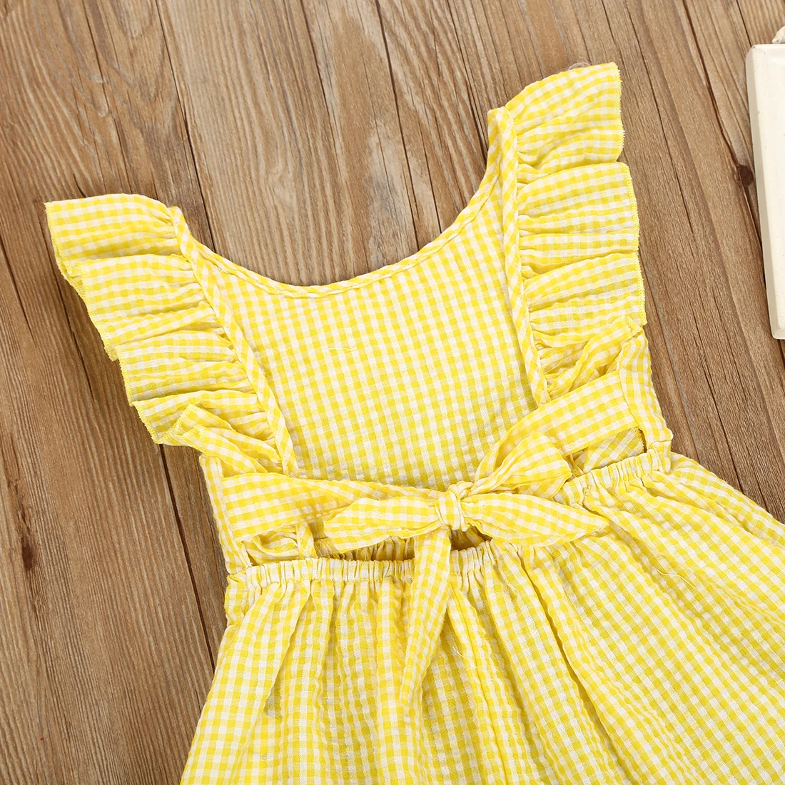 Fretty Girls Dress Kids Girl Summer Casual Clothes Dresses Plaid Backless Sleeveless Princess Party 2-6T | Детская одежда и обувь