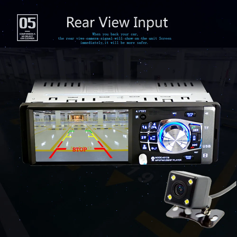 AZGIANT Широкий HD TFT 1 DIN Авторадио Bluetooth автомобильный радиоприемник с поддержкой USB SD