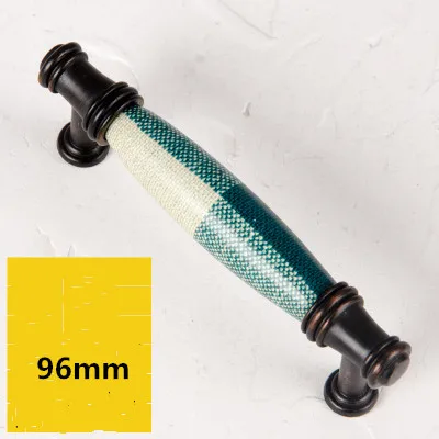M 96mm-1 handle 96 128 мм американская Ретро сельская керамика Кухонный шкаф дверная ручка черный античный медный ящик шкаф ручка " ORB - Цвет: M 96mm-1 handle