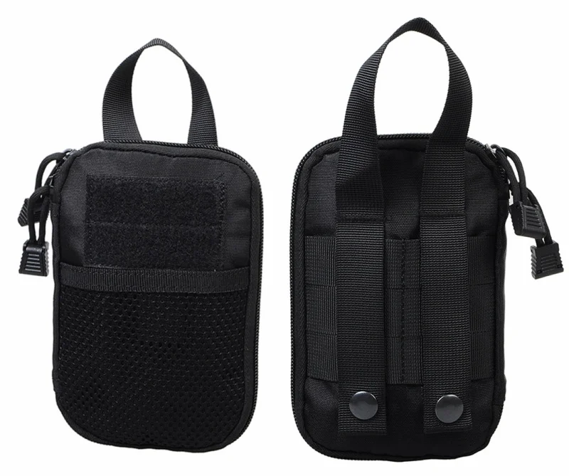 Black CQC военный Molle тактический поясная сумка утилита фонарик держатель телефона аксессуары охотничьи боеприпасы основа сумки для повседневного использования - Цвет: Black