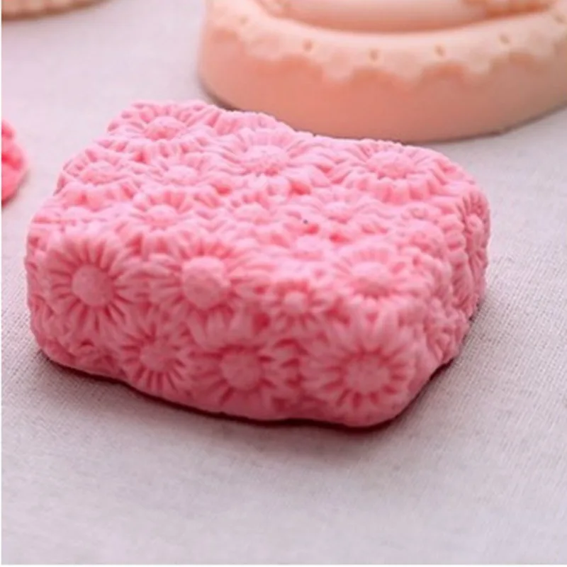 Цветочная форма для мыла сделай сам 3D силиконовая шоколада кухонные формы