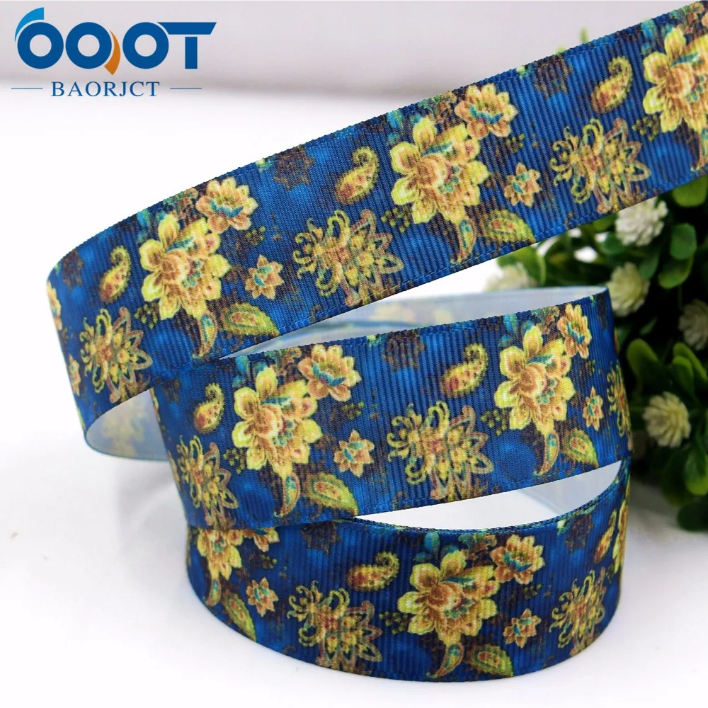 Термотрансферная печать OOOT BAORJCT 175163 25 мм 10 ярдов ленты с цветами grosgrain свадебные
