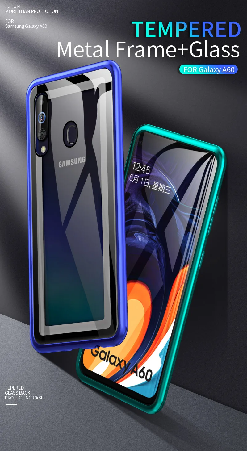 Роскошный металлический чехол с ручным винтом для samsung Galaxy A70 A60 A50 A40 A30 A20 A10, гибридный суперпрозрачный чехол из закаленного стекла