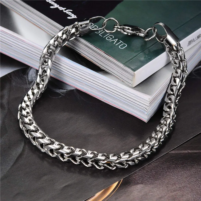 Модные классический мужской браслет titanium стали попкорн bracelet.672 | Украшения и