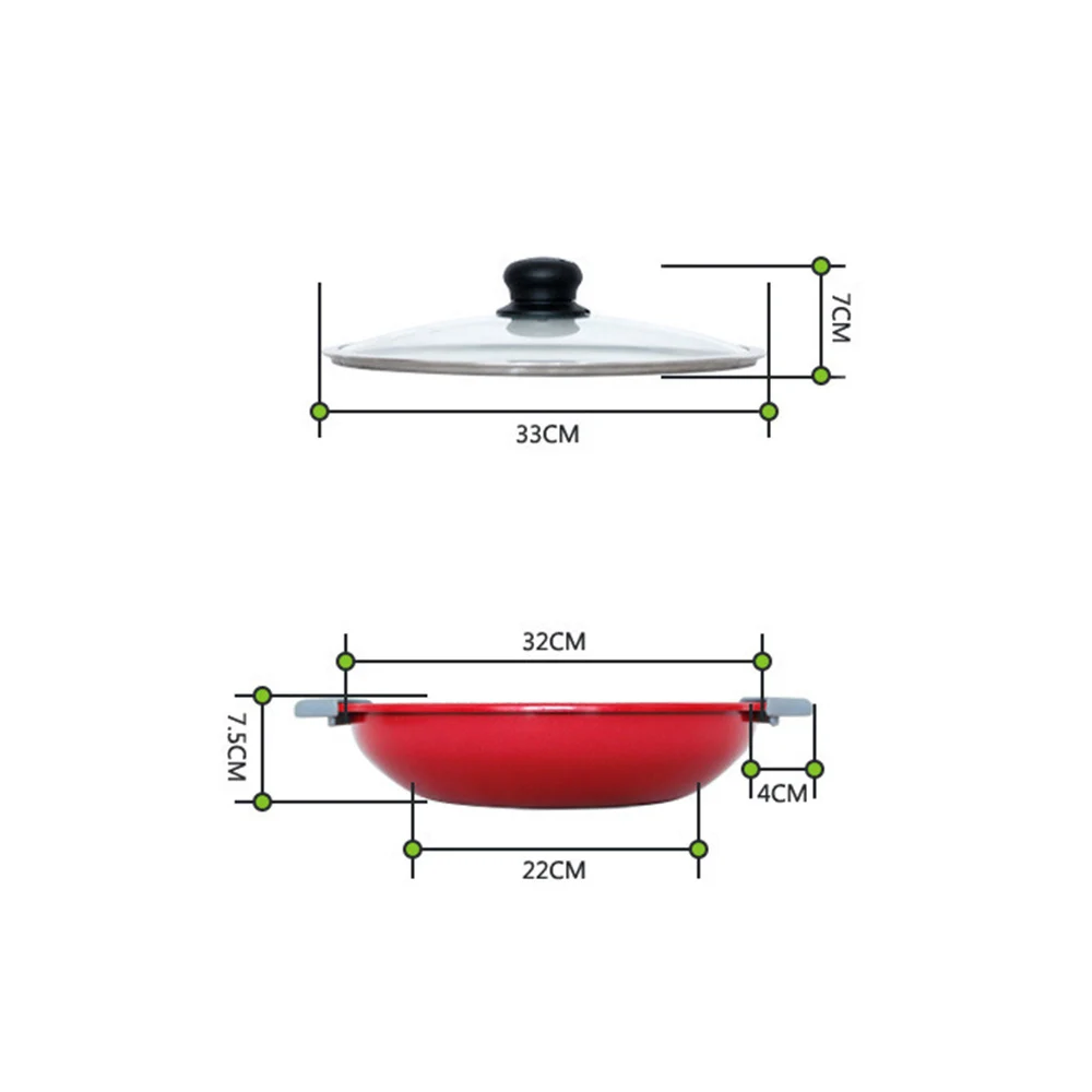 Новинка 32 см антипригарная многофункциональная сковородка из алюминиевого