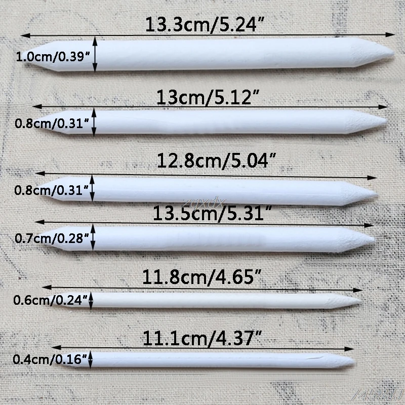 

6pcs Blending Smudge Tortillon Stump Sketch 6 Sizes Art Drawing Tool Pastel New Drop ship Dropshipping