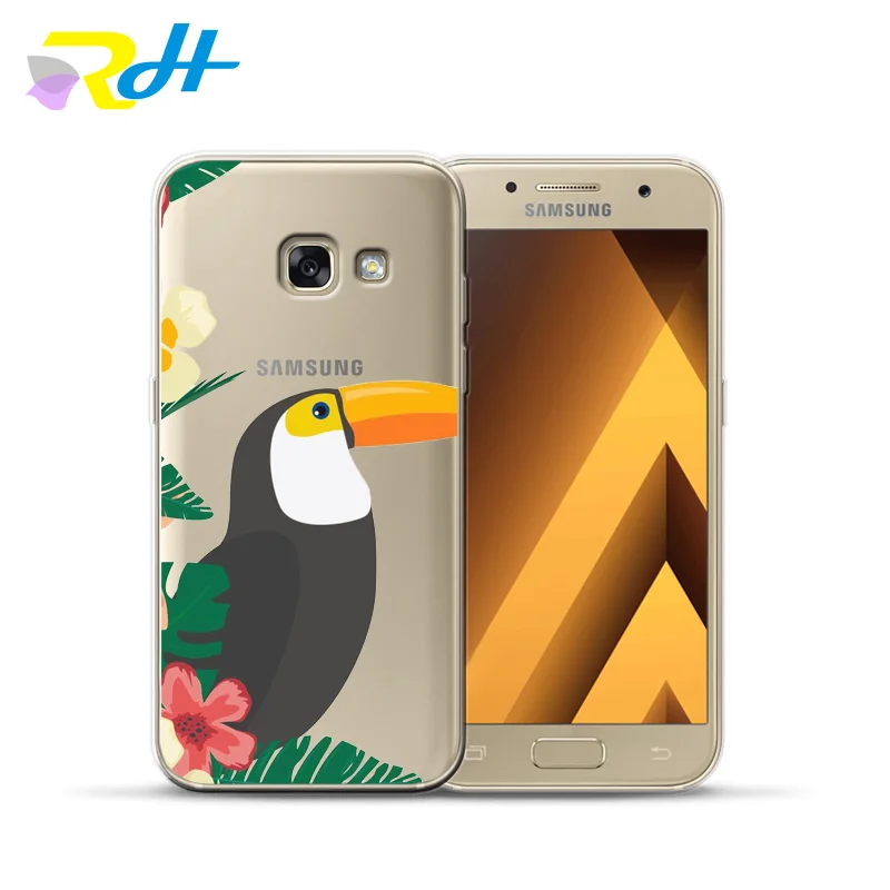 Мягкий чехол из ТПУ для Samsung Galaxy A7 2018 с тропическим рисунком A 10 20 30 40 50 70 A6 A8 Plus |