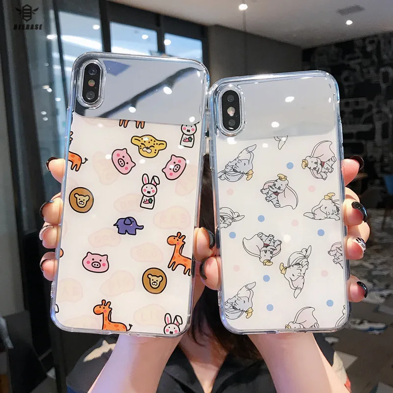 Милый чехол для телефона с рисунком в виде животного iphone xs max xr x 8 plus Чехол