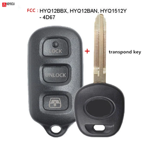 Запасной пульт дистанционного управления Keyecu для Toyota 2003 2004 2005 2006 2007 2008 4runner, 2009-2003 Sequoia FCC:HYQ12BBX