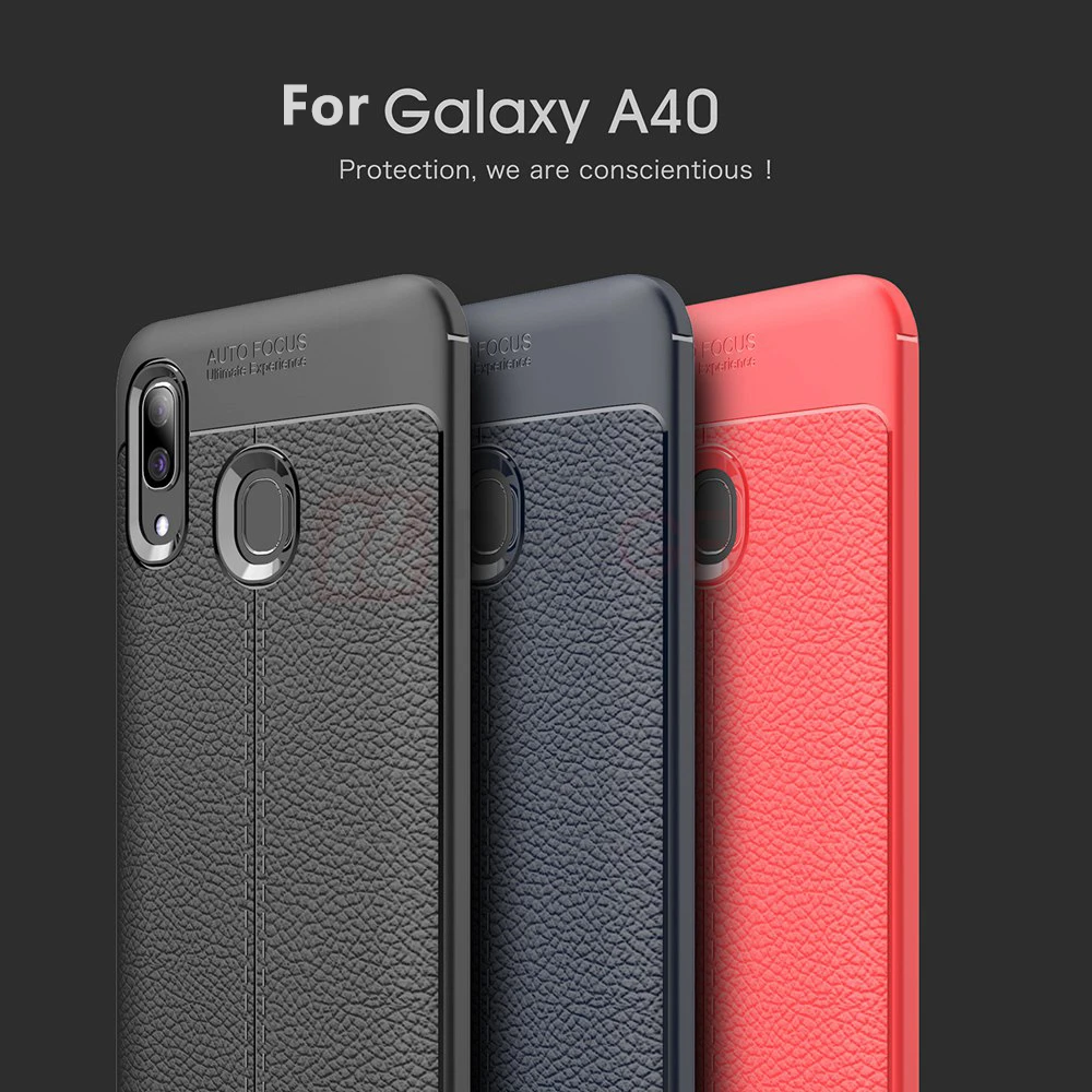 Чехол Raugee для samsung Galaxy A20 личи кожаный бампер Роскошный чехол из ТПУ и силикона чехол для samsung A40 A20 A30 A50 Funda чехол s
