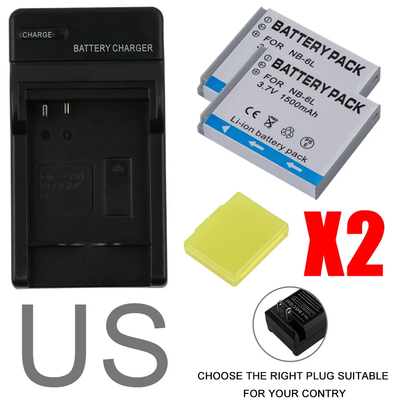 US Титановый Электролитный электрод со случайно выбранным NB-6L NB-6LH NB 6L 6LH NB6L Батарея+ ЖК-дисплей двойной Зарядное устройство для Canon IXUS 85 см, 95 см-SX275 SX280 SX510 PowerShot D10 S90 SD1200 200 - Цвет: US