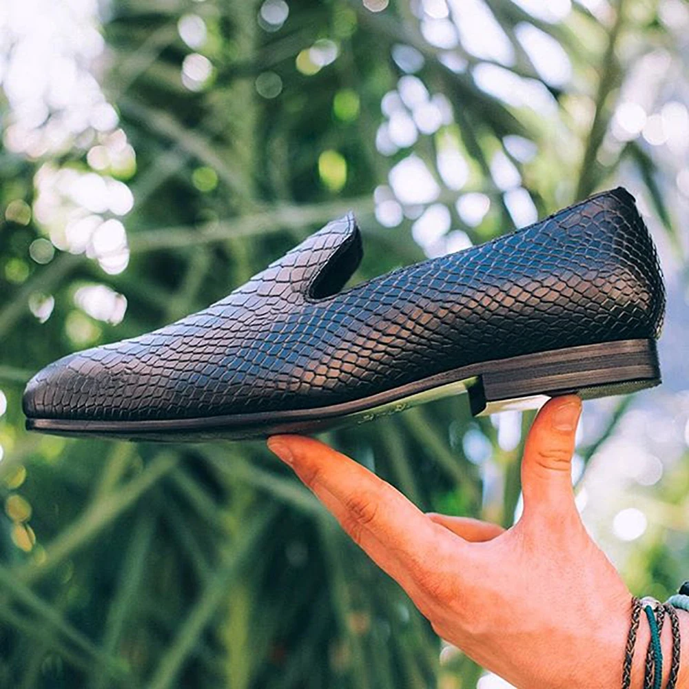 Piergitar/новый стиль Мужская обувь ручной работы из натуральной кожи с тиснением под