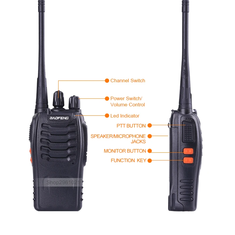 10 шт./лот Baofeng 888S портативная рация UHF BF двухстороннее радио Transciever портативное