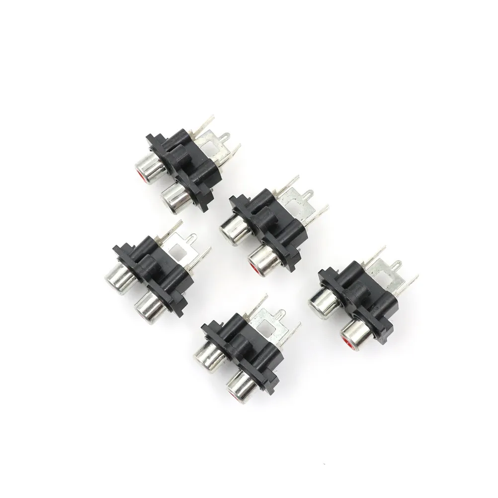 5 шт. 2 отверстия RCA гнездо стерео аудио разъем Усилитель интерфейсное сигнальное