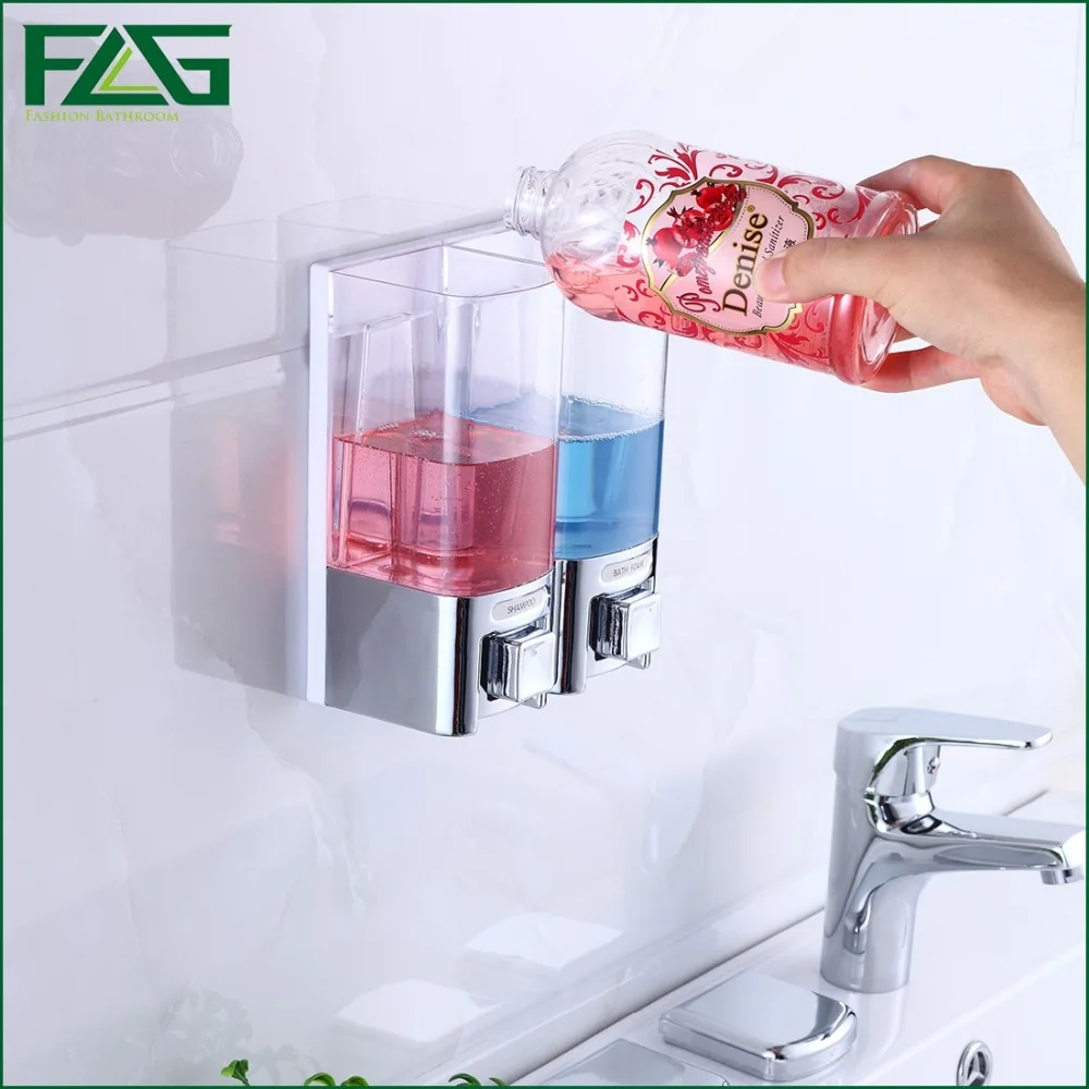 FLG 480*2 мл Европейский стиль двойной пластиковый дозатор жидкого мыла для