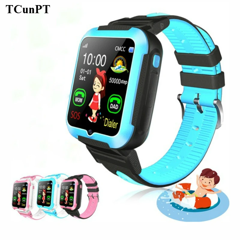 TCunPT E7 Детские умные часы LBS расположение Водонепроницаемый Smartwatch Сенсорный экран