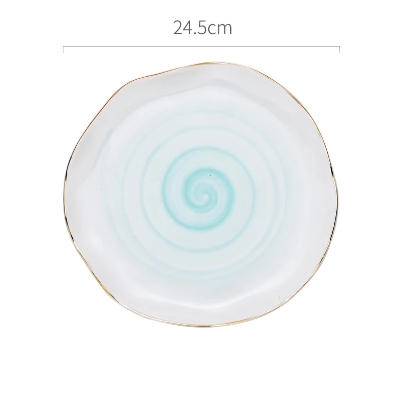 10in. Shallow tray B Европейский стиль Пномпень керамическая Западная Посуда рисовое блюдо суп чашка стейк Блюдо Столовая Посуда Десертная Тарелка обеденная декоративная тарелка - Цвет: 10in. Shallow tray B