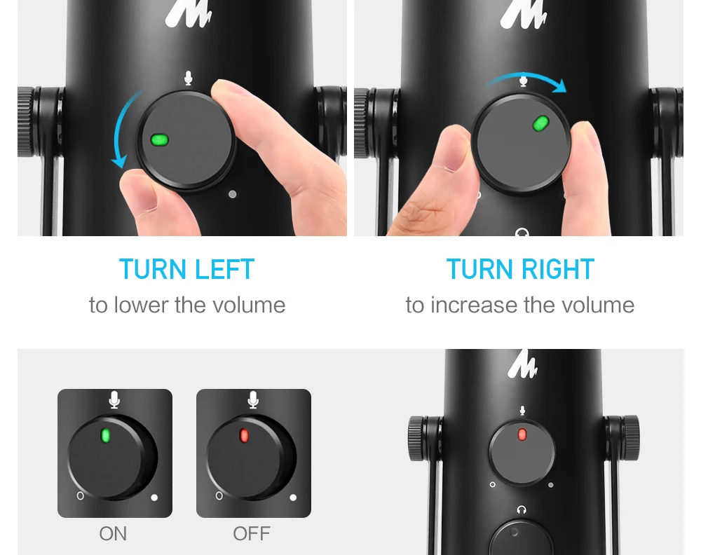 MAONO AU-903, USB конденсаторный микрофон, комплект, кардиоидный всенаправленный микрофон для подкастов, компьютерный микрофон для записи игр на YouTube