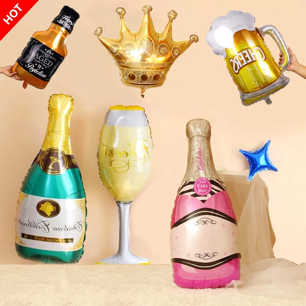 32 дюйма с буквенным принтом шары днем рождения бокал для шампанского объем