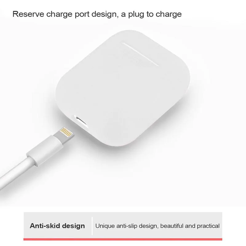 Мягкий силиконовый чехол для Airpods ультратонкий ударопрочный водонепроницаемый