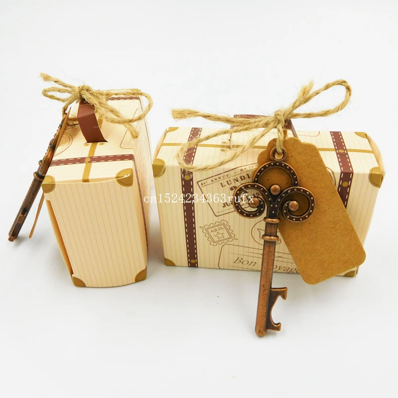 100pcs Gift Box with Key Bottle Openers Souvenirs Wedding Favors and Gifts Candy Party DIY Decoration Accessories | Дом и сад