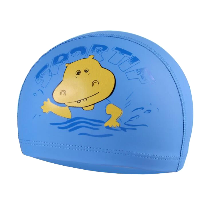 Мультяшные животные акула дети Дети PU ткань плаванья ming cap s ухо защита волос водные виды спорта плаванье шапочка для мальчиков и девочек