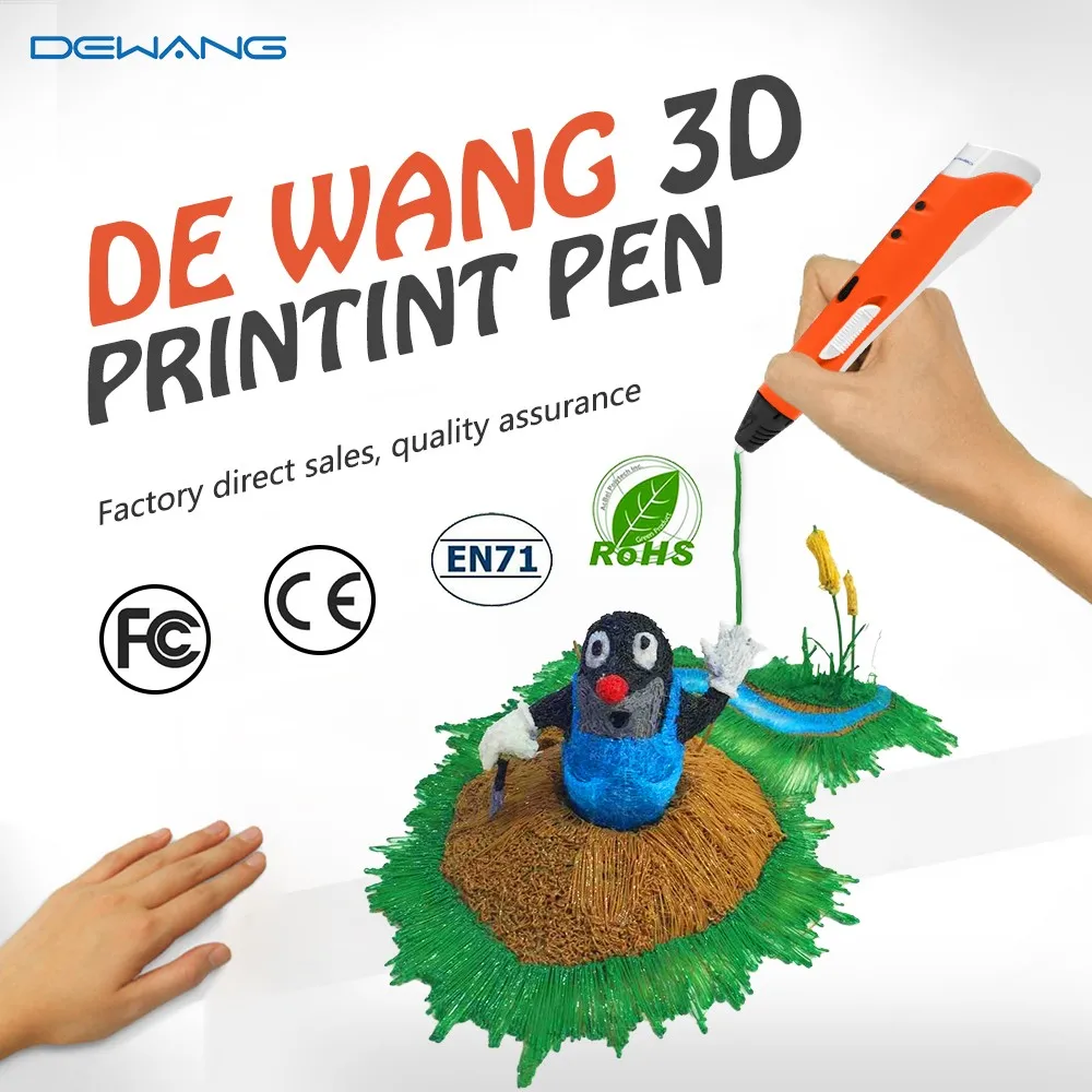 DEWANG 3D ручка Scribble 1,75 мм ABS нити 3D-принтеры ручка подарок на день рождения ABS 3d печати ручка для школы гаджет 3D ручки творчества