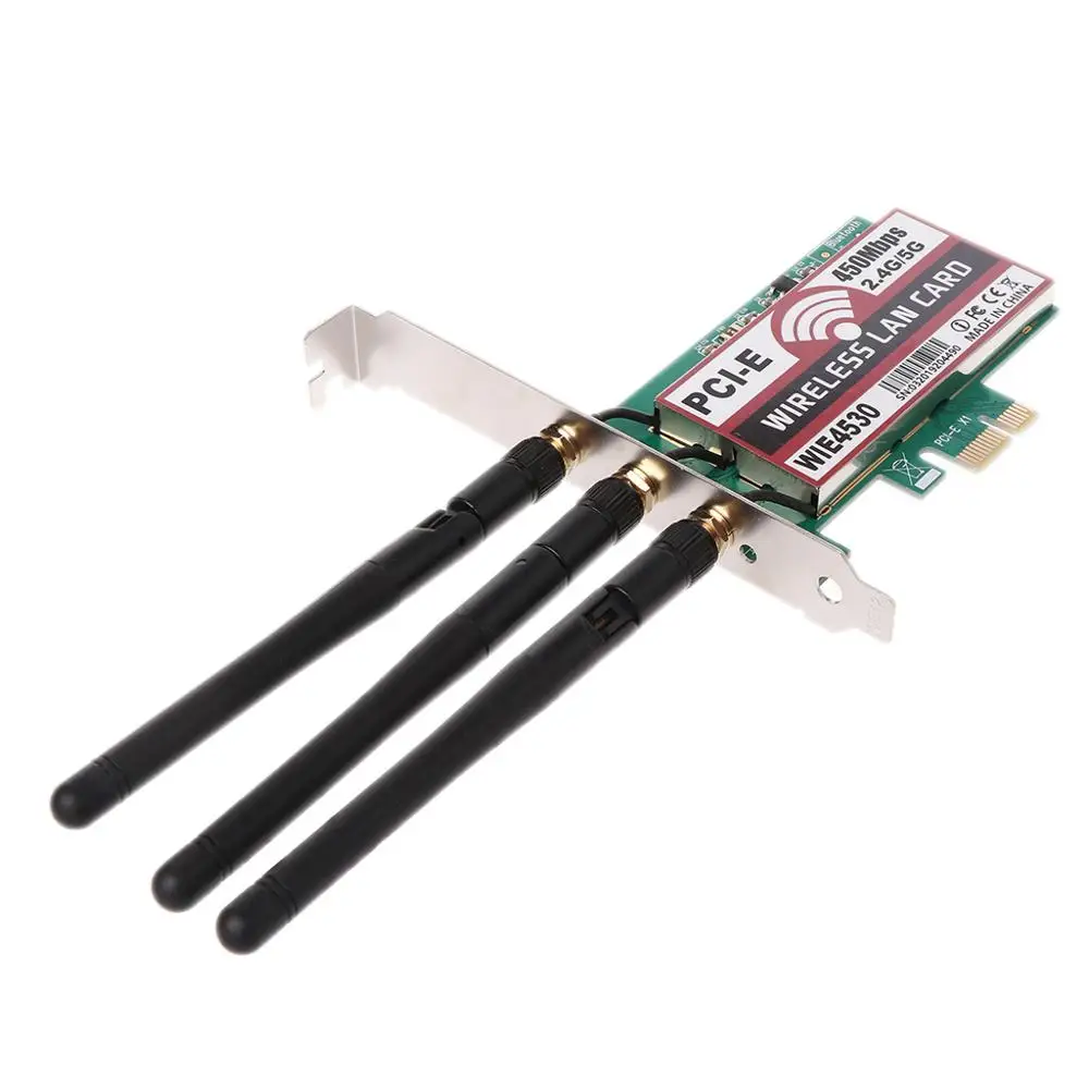 450 Мбит/с Беспроводной WiFi сетевая карта PCI-Express настольных ПК карты для Intel 5300 с совместимыми слот PCI-E X1/X4/X8/X16