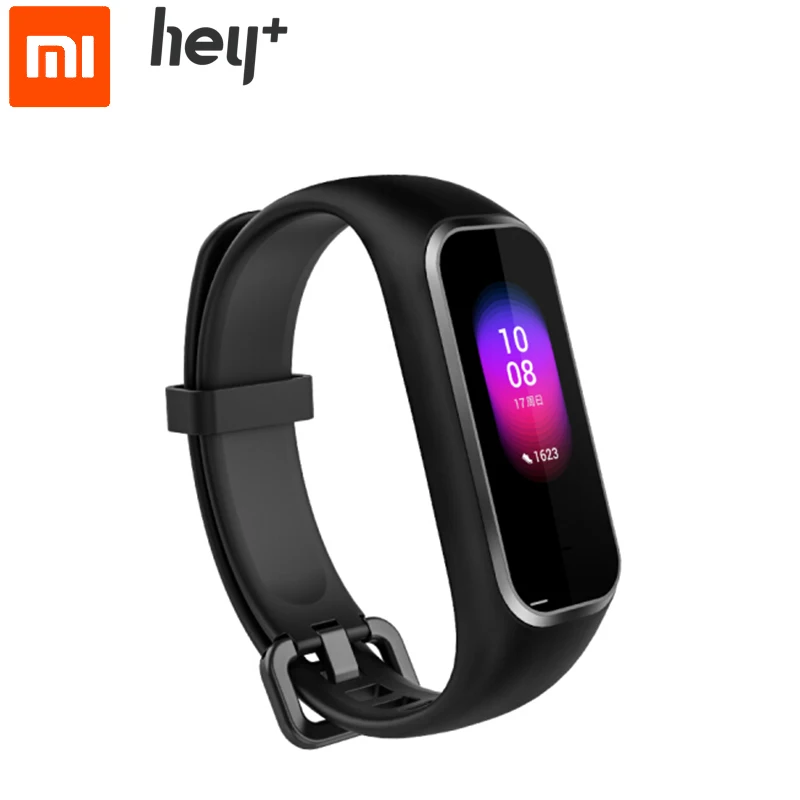 Черный Xiaomi Эй плюс 1S Smartband Многофункциональный NFC монитор сердечного ритма, активно-матричные осид, Цвет Экран браслет крови Давление 5ATM Водонепроницаемый - Цвет: Черный