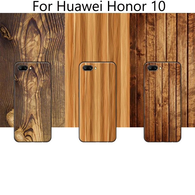 2 шт. чехлы для телефонов с текстурой древесины Huawei Honor 10 чехол мягкая задняя