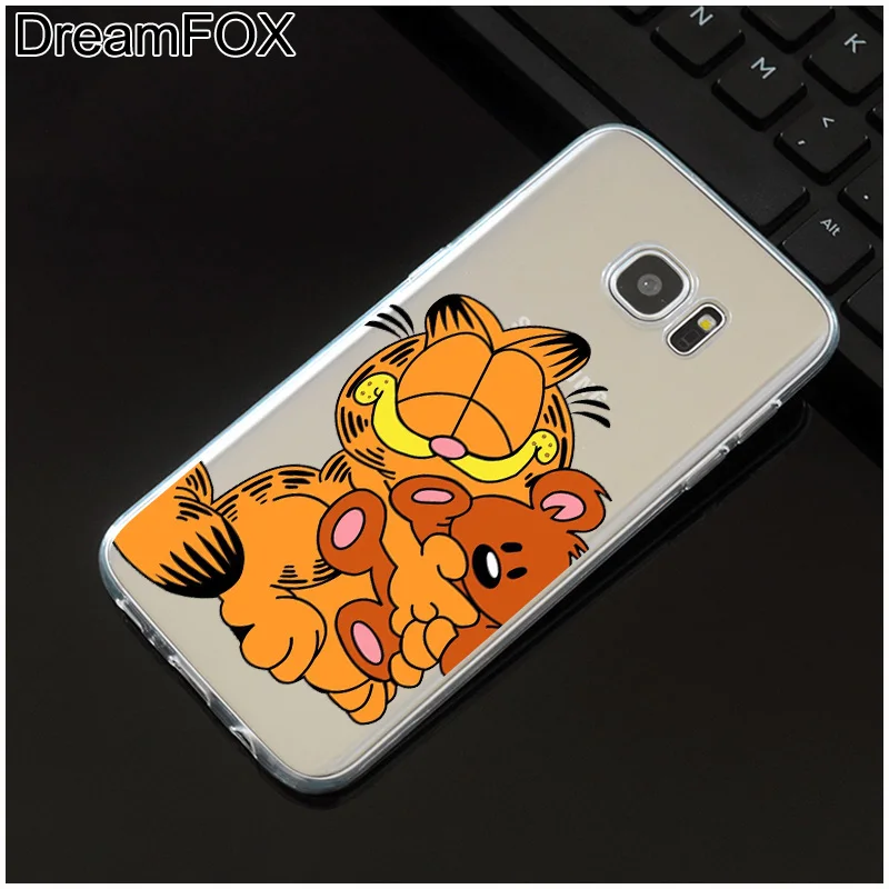 DREAMFOX M496 Гарфилд Мягкий ТПУ силиконовый чехол для samsung Galaxy Note S 6 7 8 9 10 10e 11 11e Lite Edge Plus