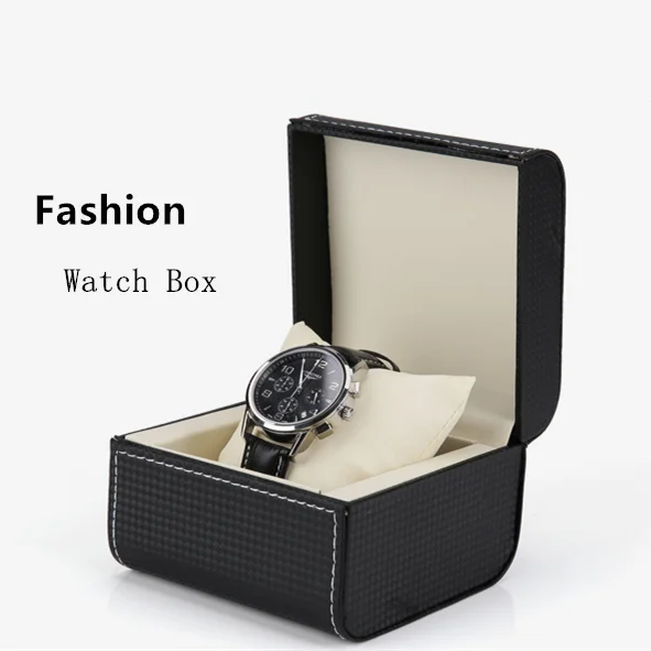 Модная Кожаная Коробка для часов черный цвет роскошный бренд мужские часы