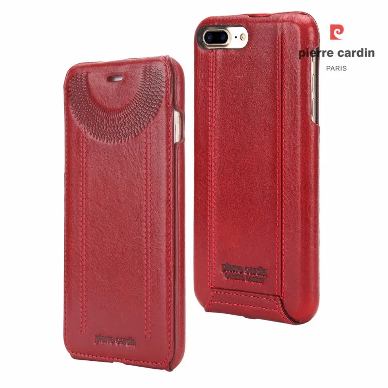 Чехол для телефона Pierre Cardin s, сумки для iPhone 6, 6 s, 7, 8, 8 Plus, чехол из натуральной кожи, Вертикальный флип-чехол для iPhone 8, 7, чехол