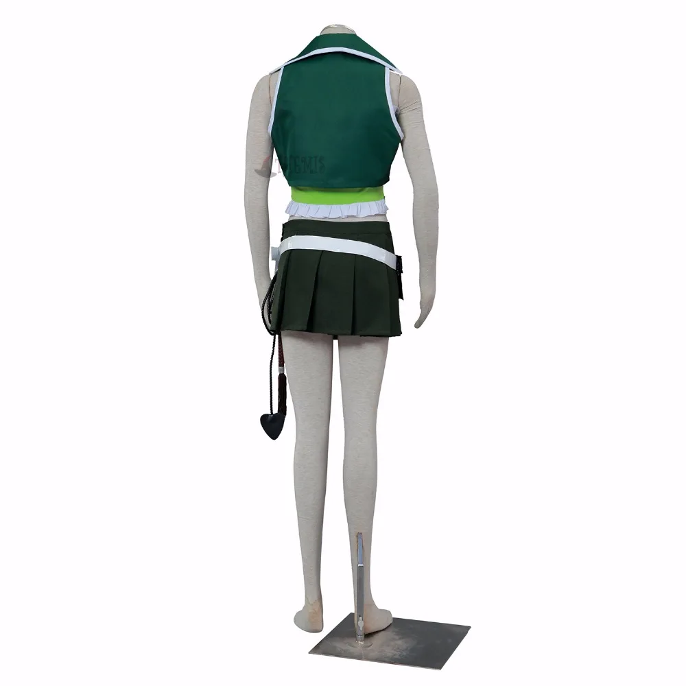 Костюм для косплея с сказочным хвостом Зеленый наряд Мини юбка Плиссированное