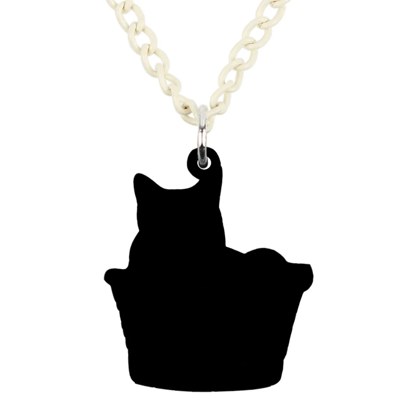 Акриловое ожерелье WEVENI в виде корзины котенка кота подвеска колье мультяшное