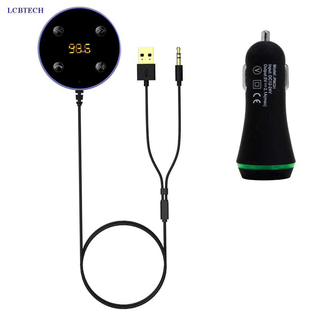 Bluetooth 3 0 fm-передатчик JRFC02 fm-радио AUX Интерфейс 5 мм аудио кабель автомобильный