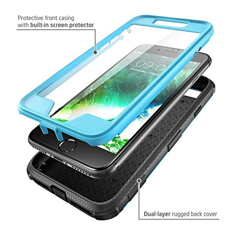Чехол для iphone 7/8 4,7 дюйма i-Blason Armorbox, полный корпус, сверхмощный ударопрочный бампер, крышка со встроенным протектором экрана