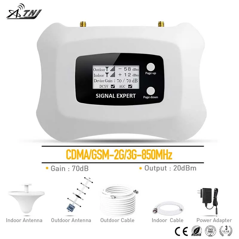 Лучший бренд! 2G 3G ретранслятор сигнала CDMA 850 МГц усилитель мобильного Усилитель