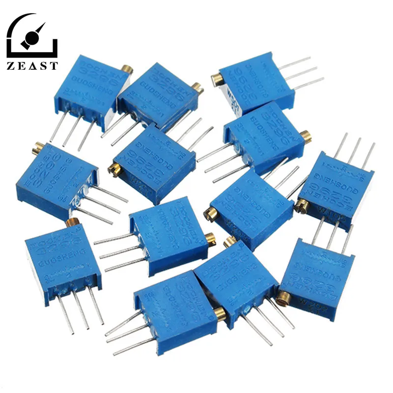 

13pcs 13 Values 3296 Multiturn Trimmer Potentiometer Kit High Precision 3296 Variable Resistor With Free Box electronic diy kit