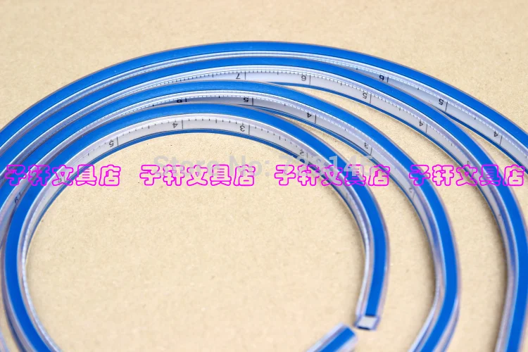 30CM 40CM 50CM 60CM 80cm 100cm Blue Plastic Stadtler Serpiform Ruler Foot Snake Tape Measure Curve Drawing Feet Serpentine Soft | Дом и сад