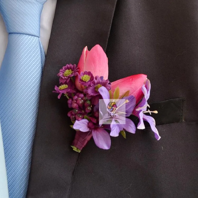 Фиолетовая Маргаритка для вечеринки выпускного вечера свадебные цветы Лучший