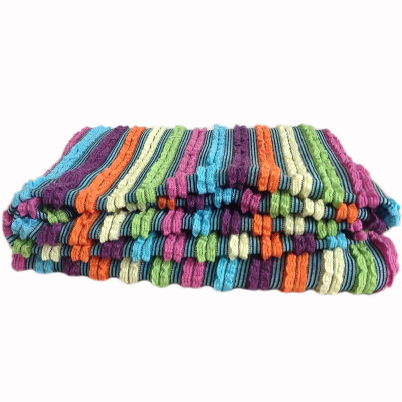 В наличии мягкая трикотажная полосатая ткань из спандекса для платья