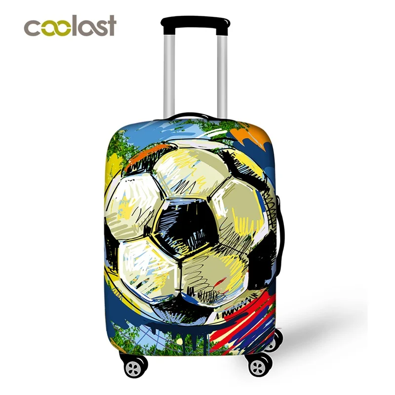 Крутой footbly чемодан защитный чехол для дорожного чемодана Soccerly эластичные тележки для багажа Пыленепроницаемая туристическая принадлежность