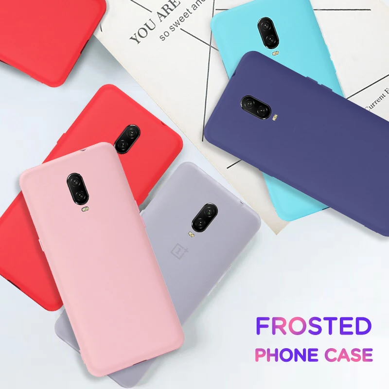 Ультратонкий простой матовый чехол для телефона из ТПУ Oneplus 5T 6T 5 Силиконовый