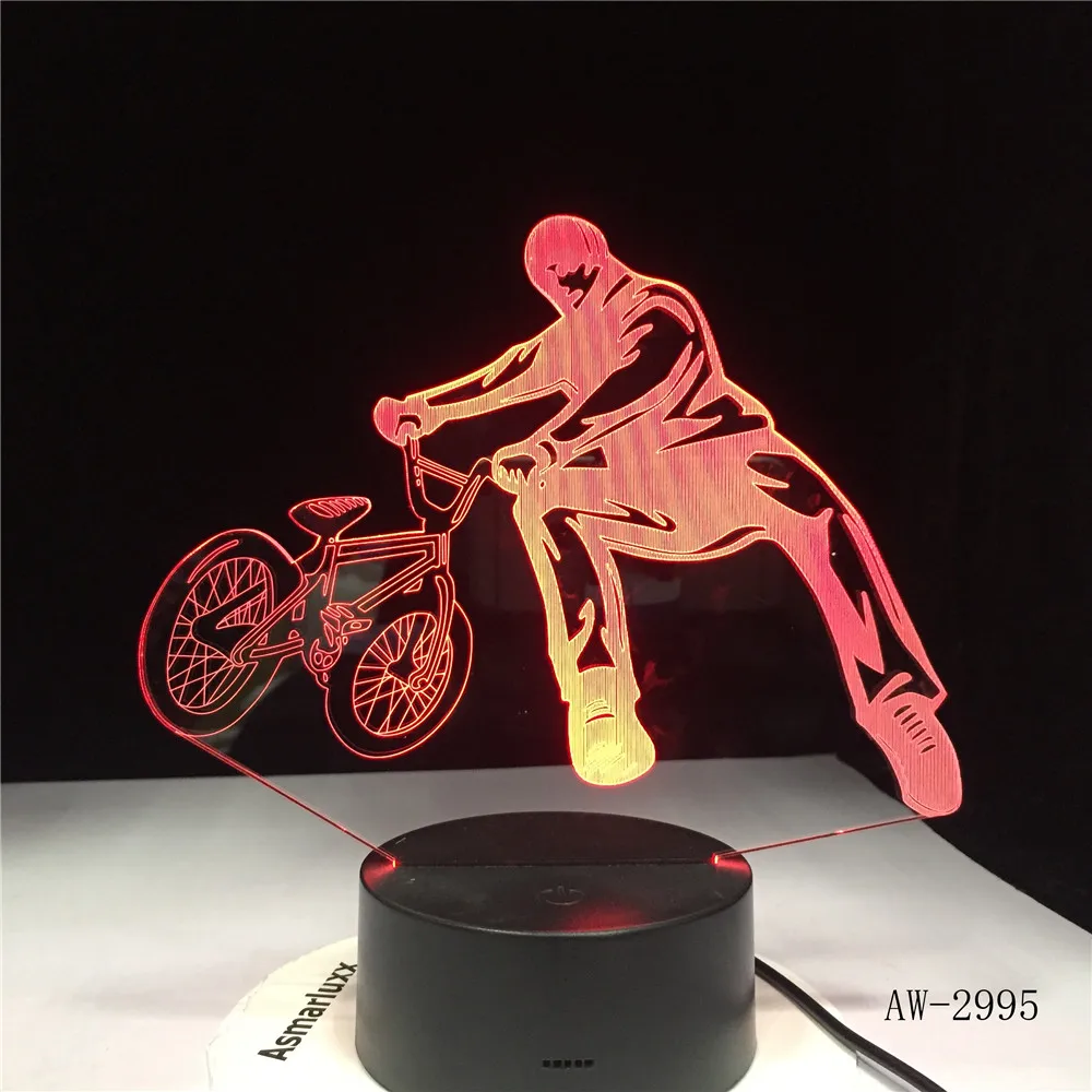 BMX Trickster настольная лампа прикроватный декор велосипедный ограничитель движения